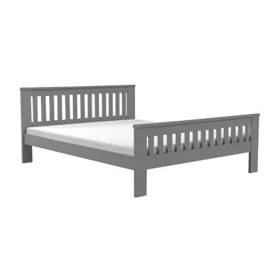Manželská drevená posteľ 160x200 MEBANE - antracit