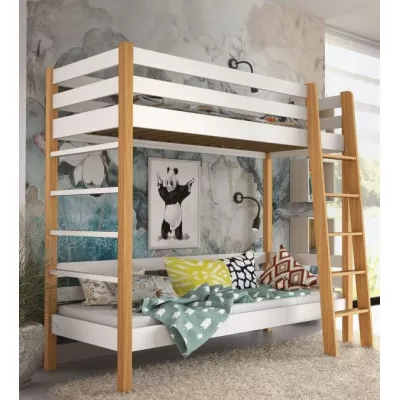 Poschodová posteľ pre deti 90x190 CORNA - dub / biela