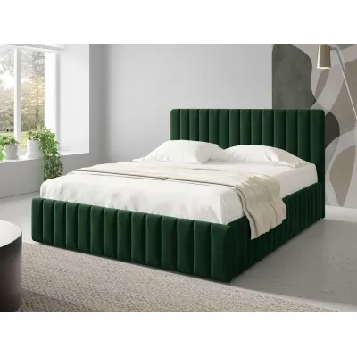Manželská posteľ s úložným priestorom 140x200 ONANCOK 1 - zelená