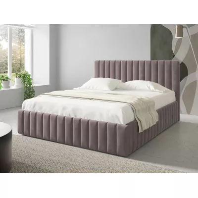 Manželská posteľ s úložným priestorom 140x200 ONANCOK 1 - špinavá ružová