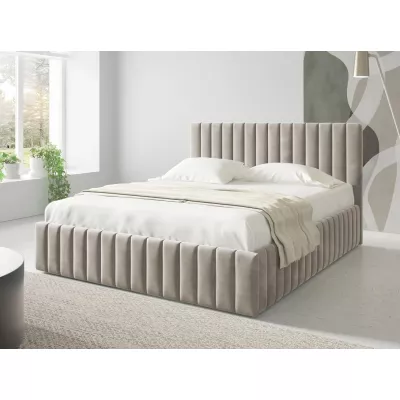 Manželská posteľ s úložným priestorom 160x200 ONANCOK 1 - latte