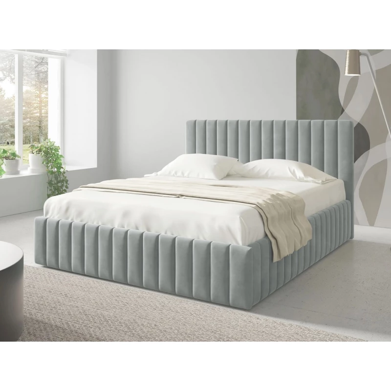 Manželská posteľ s úložným priestorom 160x200 ONANCOK 1 - šedá