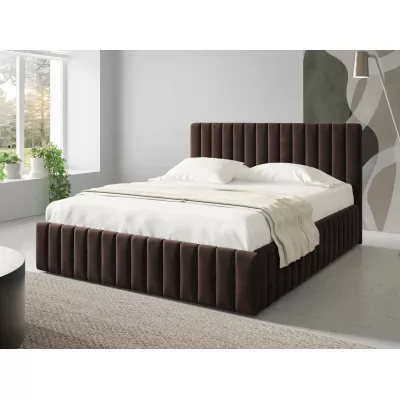 Manželská posteľ s úložným priestorom 160x200 ONANCOK 1 - hnedá