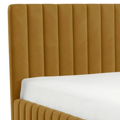 Manželská posteľ s úložným priestorom 160x200 ONANCOK 1 - latte