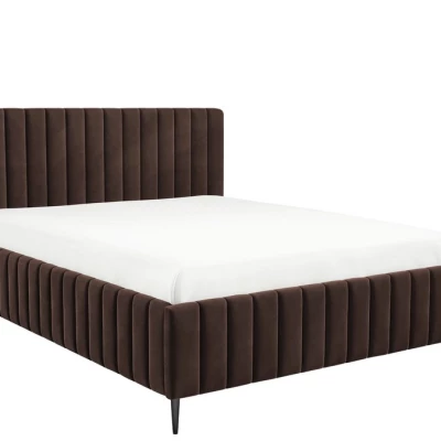 Dvojlôžková posteľ s úložným priestorom 160x200 ONANCOK 2 - hnedá