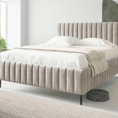 Dvojlôžková posteľ s úložným priestorom 140x200 ONANCOK 2 - latte