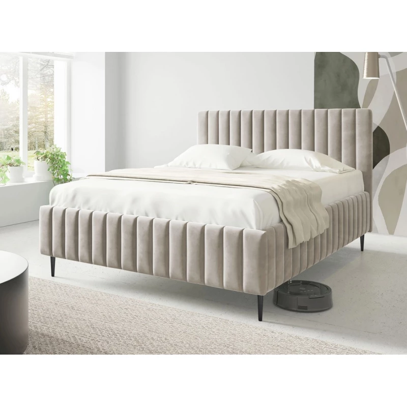 Dvojlôžková posteľ s úložným priestorom 140x200 ONANCOK 2 - latte