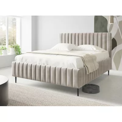 Dvojlôžková posteľ s úložným priestorom 140x200 ONANCOK 2 - latte