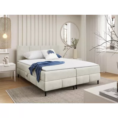 Hotelová manželská posteľ 140x200 NEWSOMS 2 - ecru + topper ZDARMA