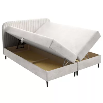 Kontinentálna manželská posteľ 160x200 NEWSOMS 1 - modrá + topper ZDARMA