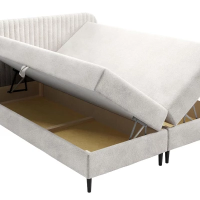 Kontinentálna manželská posteľ 180x200 NEWSOMS 1 - modrá + topper ZDARMA