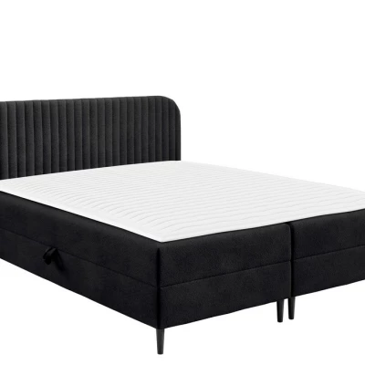 Kontinentálna manželská posteľ 180x200 NEWSOMS 1 - čierna + topper ZDARMA