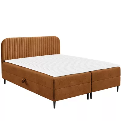 Kontinentálna manželská posteľ 180x200 NEWSOMS 1 - koňaková + topper ZDARMA
