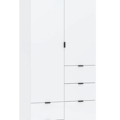 Kombinovaná šatníková skriňa 90 cm ZARA - biela
