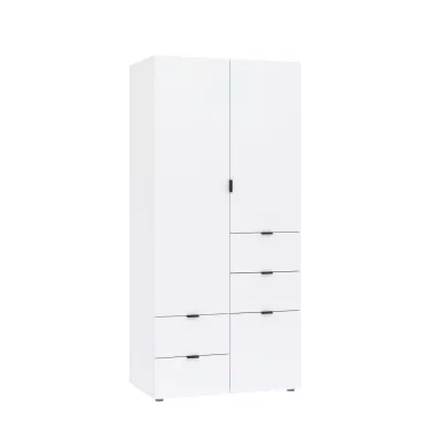 Kombinovaná šatníková skriňa 90 cm ZARA - biela