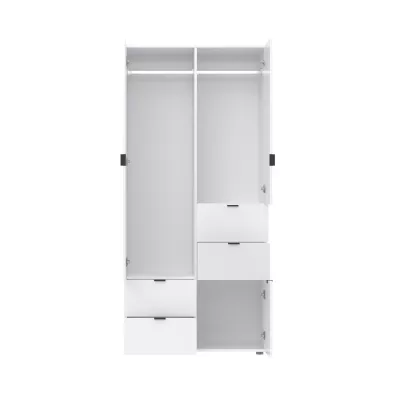 Kombinovaná šatníková skriňa 90 cm ZARA - biela