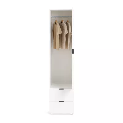 Úzka šatníková skriňa 45 cm ZARA - biela