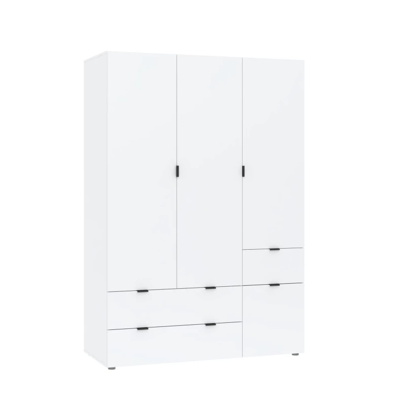 Šatníková skriňa 135 cm ZARA - biela