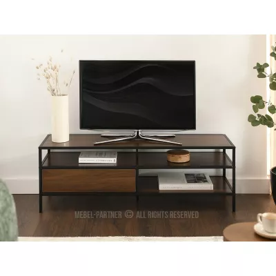 Televízny stolík MAIRA - orech / čierny
