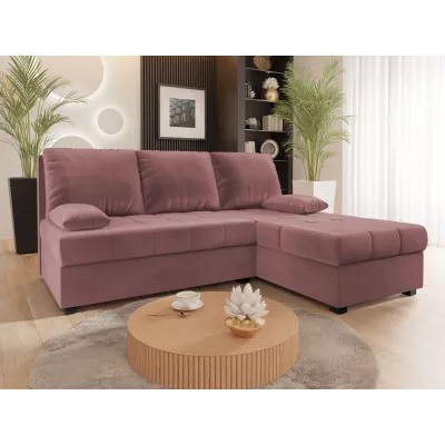Rozkladacia rohová sedačka NARCIA - ružová