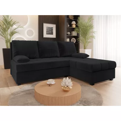 Rozkladacia rohová sedačka NARCIA - čierna