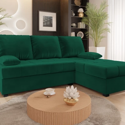 Rozkladacia rohová sedačka NARCIA - zelená