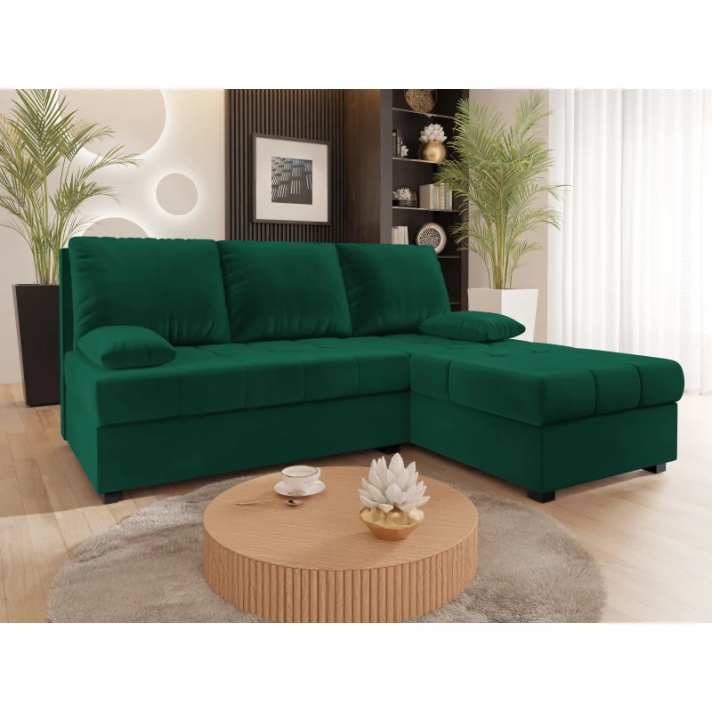 Rozkladacia rohová sedačka NARCIA - zelená