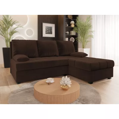 Rozkladacia rohová sedačka NARCIA - hnedá