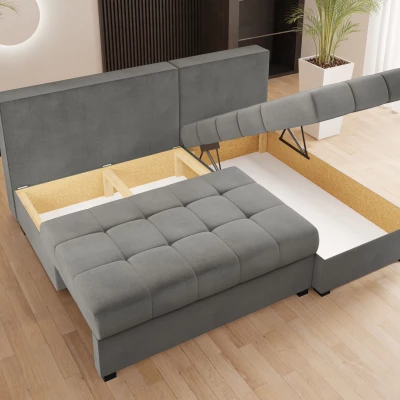 Rozkladacia rohová sedačka NARCIA - hnedá