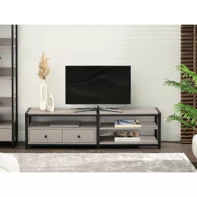 Televízny stolík ROMER - béžový / čierny