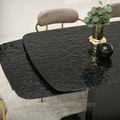 Rozkladací jedálenský stôl 160(240)x90 BELLO - čierny