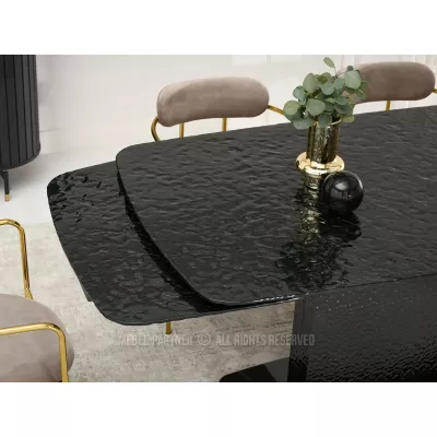 Rozkladací jedálenský stôl 160(240)x90 BELLO - čierny