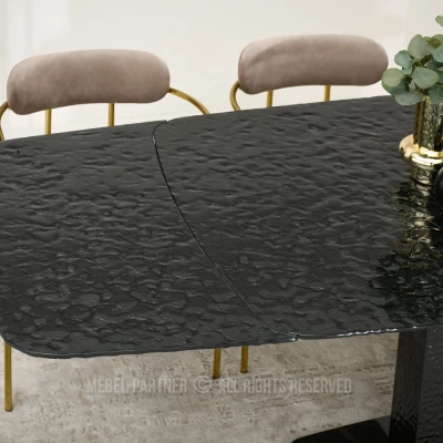 Rozkladací jedálenský stôl 160(240)x90 BELLO - čierny