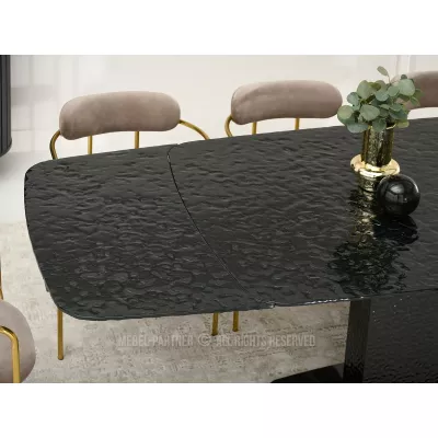 Rozkladací jedálenský stôl 160(240)x90 BELLO - čierny