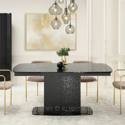 Rozkladací jedálenský stôl 160(240)x90 BELLO - čierny