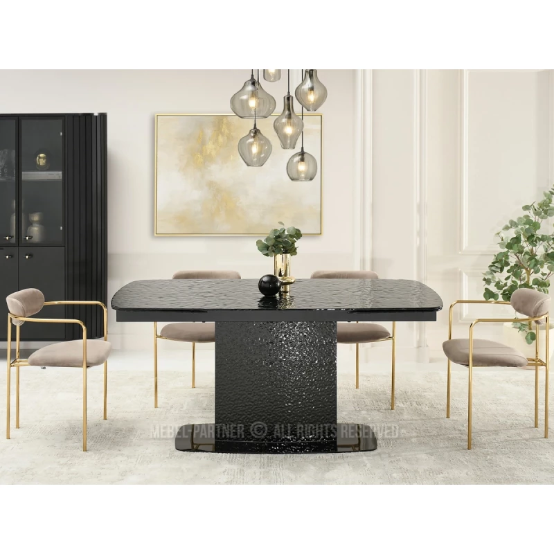 Rozkladací jedálenský stôl 160(240)x90 BELLO - čierny