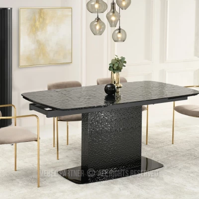 Rozkladací jedálenský stôl 160(240)x90 BELLO - čierny