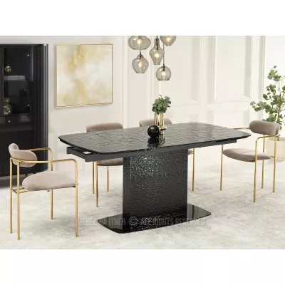 Rozkladací jedálenský stôl 160(240)x90 BELLO - čierny