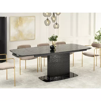 Rozkladací jedálenský stôl 160(240)x90 BELLO - čierny