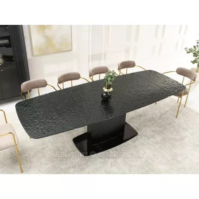 Rozkladací jedálenský stôl 160(240)x90 BELLO - čierny