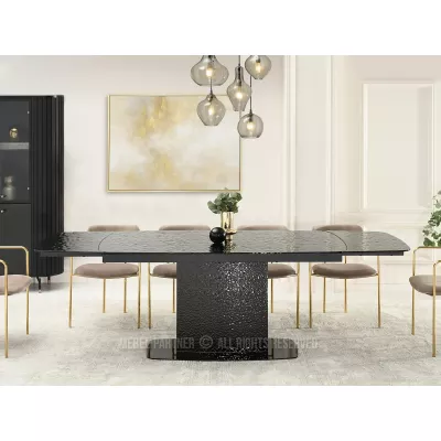 Rozkladací jedálenský stôl 160(240)x90 BELLO - čierny