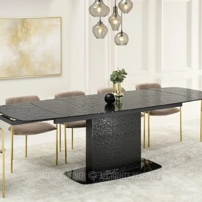Rozkladací jedálenský stôl 160(240)x90 BELLO - čierny