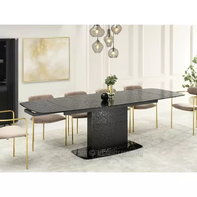 Rozkladací jedálenský stôl 160(240)x90 BELLO - čierny