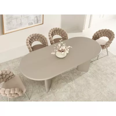 Elegantný jedálenský stôl BEVAN - béžový