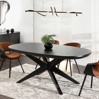 Rozkladací jedálenský stôl 200(300)x110 EVIL - čierny