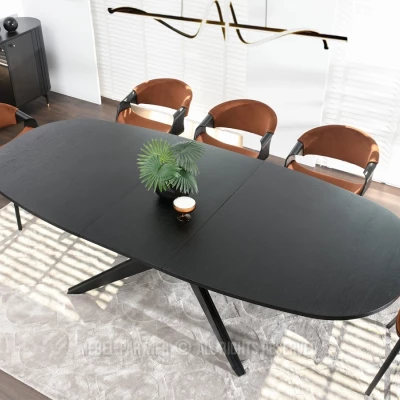 Rozkladací jedálenský stôl 200(300)x110 EVIL - čierny