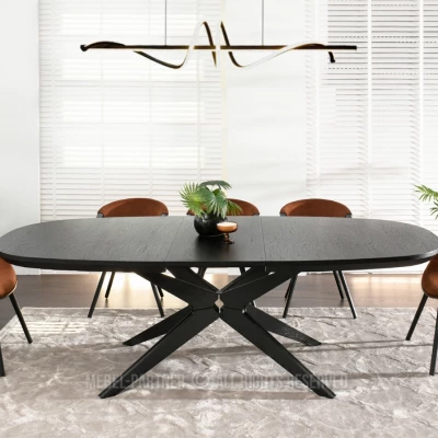 Rozkladací jedálenský stôl 200(300)x110 EVIL - čierny