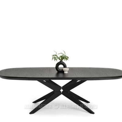 Rozkladací jedálenský stôl 200(300)x110 EVIL - čierny