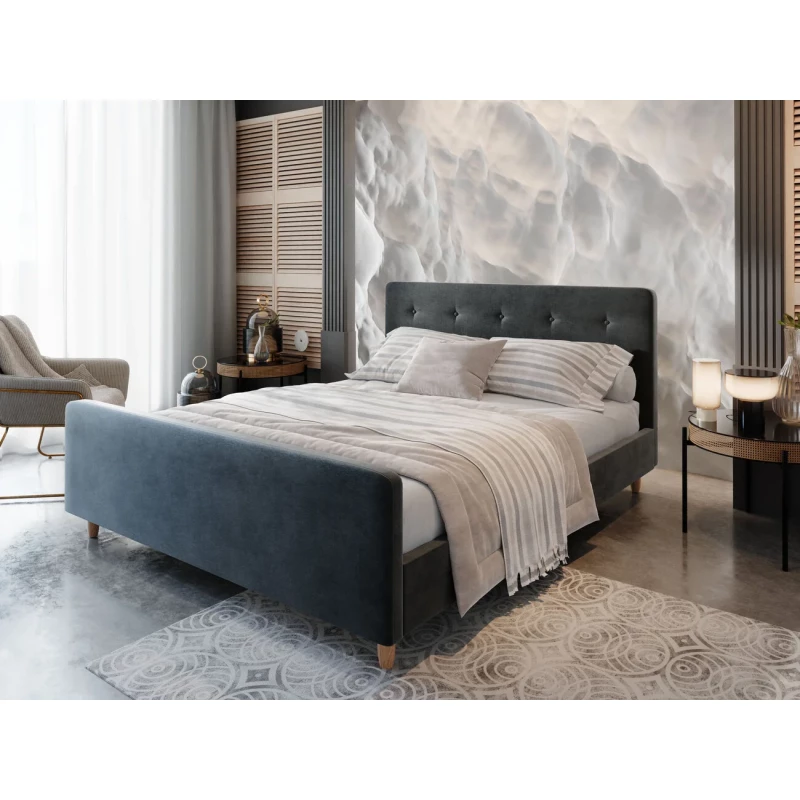 Manželská posteľ 180x200 NESSIE 1 s úložným priestorom - tmavo šedá Manželská posteľ 180x200 NESSIE 1 s úložným priestorom - tmavo šedá