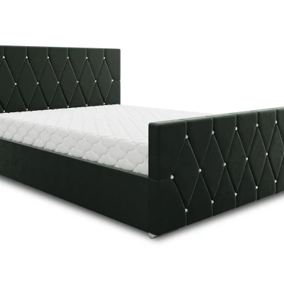 Dvojlôžková čalúnená posteľ 180x200 MAKITA 1 s roštom - khaki